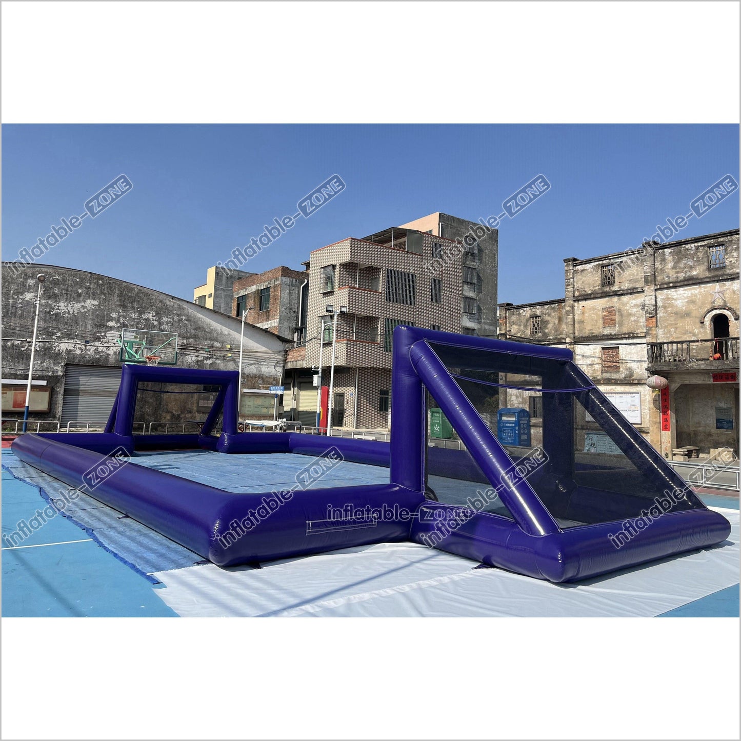 Big Inflatable Soap Football Field Soccer Court Arena Sports Game Inflatable Football Pitch - Inflatable-Zone