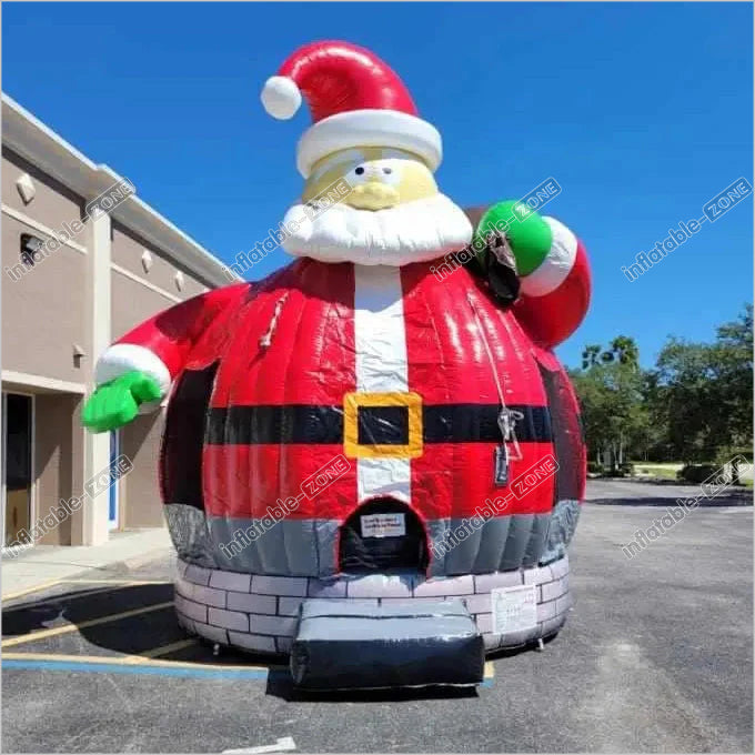 Christmas Santa Bounce House Fun In The Sun Inflatables Business Giant Bouncy Castle - Inflatable-Zone