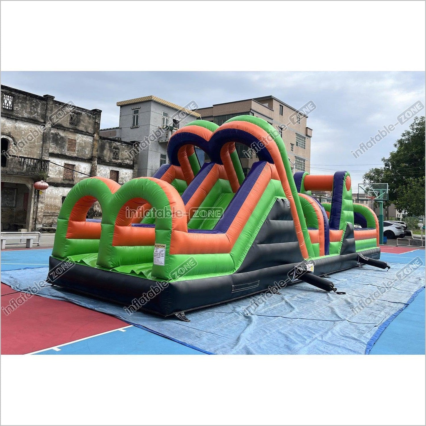 Commercial Obstacle Course Inflatable Interactive Games Obstacle Course Moon Bounce Outdoor Playground Slide - Inflatable-Zone