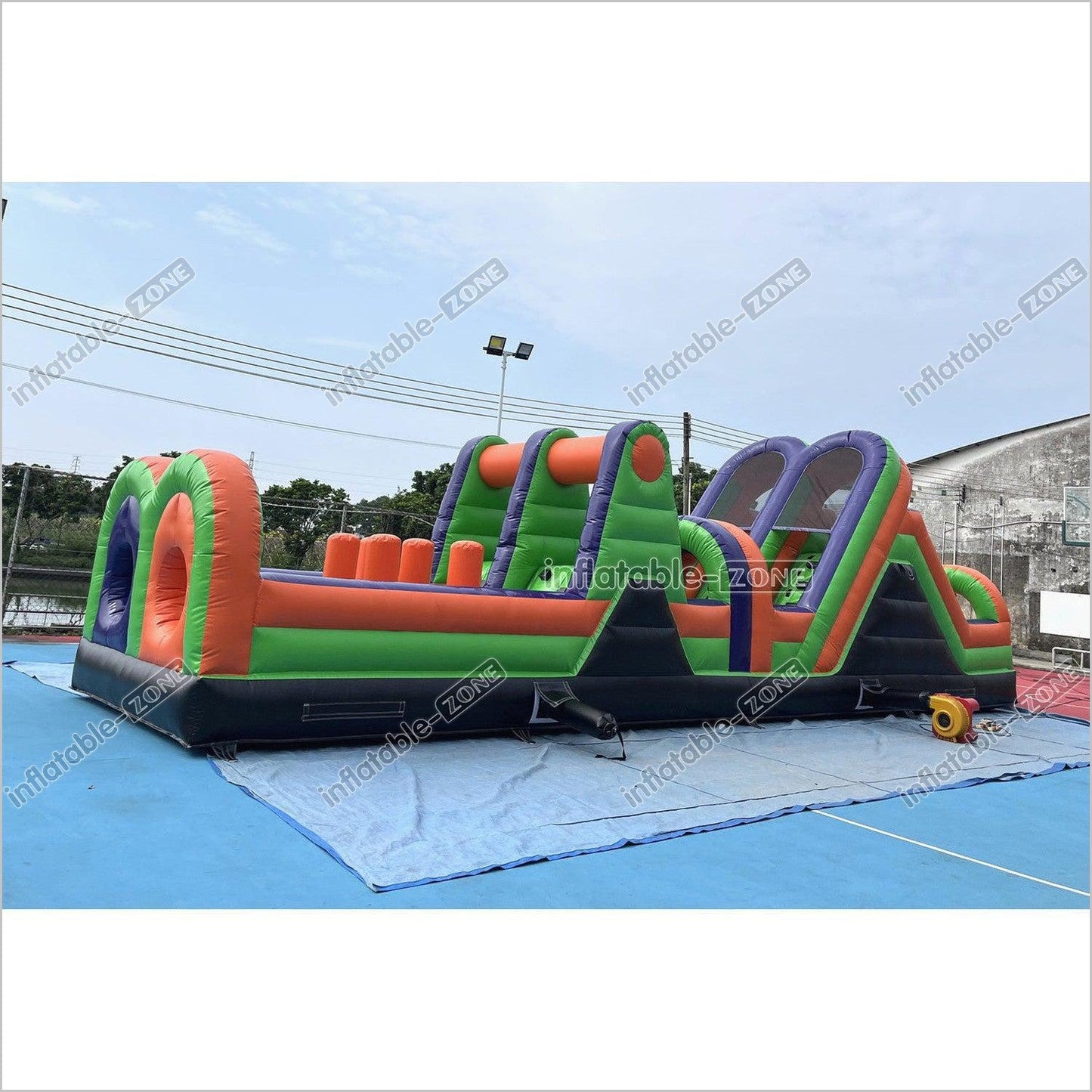 Commercial Obstacle Course Inflatable Interactive Games Obstacle Course Moon Bounce Outdoor Playground Slide - Inflatable-Zone