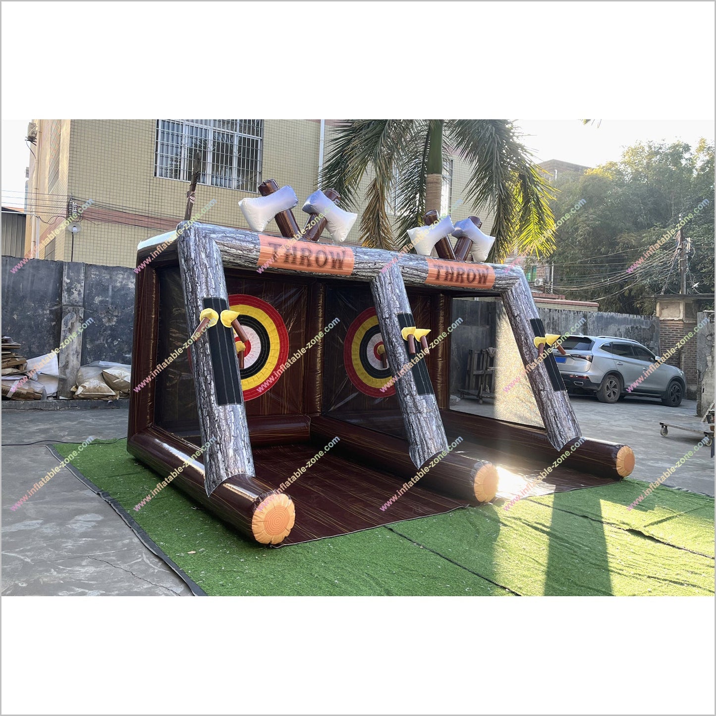 Double Sports Inflatable Axe Throwing Rental Play Equipment Near Me Axe Throw Games For Team Building