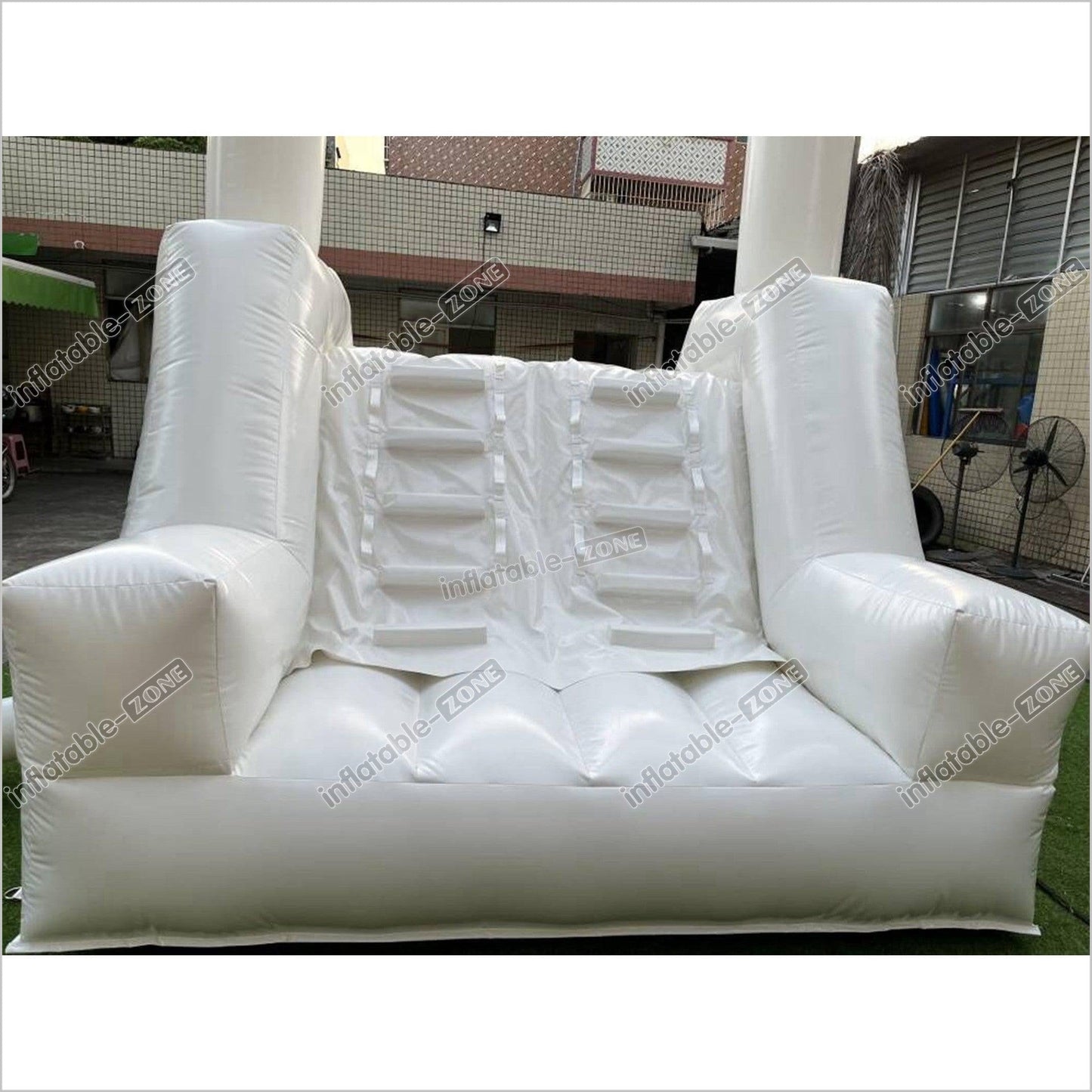 Inflatable White Bounce House With Slide Castle Wedding Jumping Castle - Inflatable-Zone