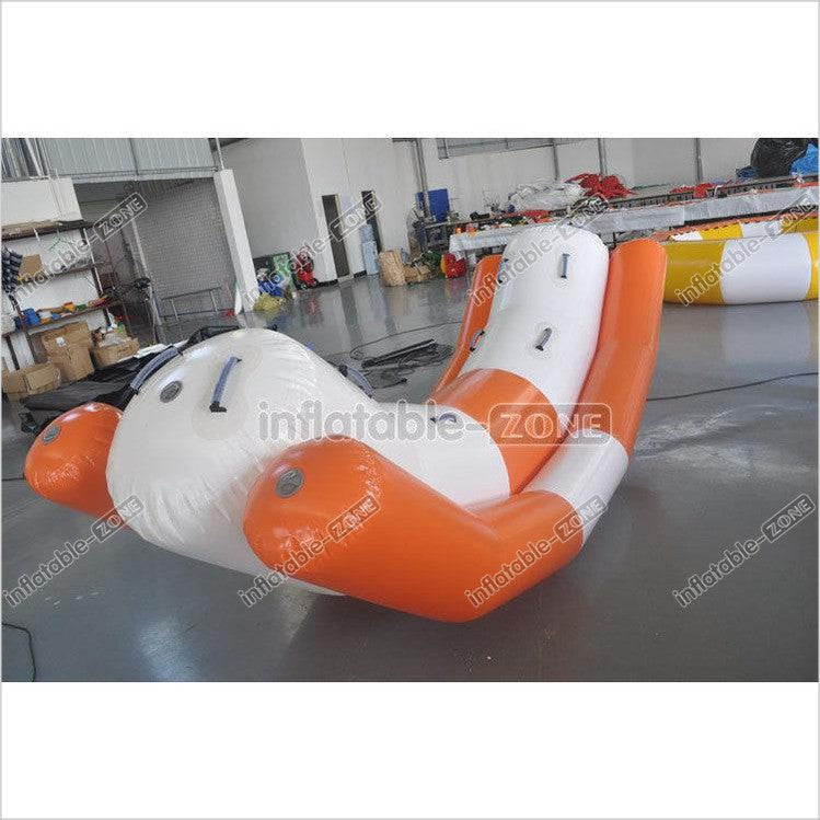 Inflatable Water Game Seesaw Orange Color, Inflatable Seesaw For Water Game