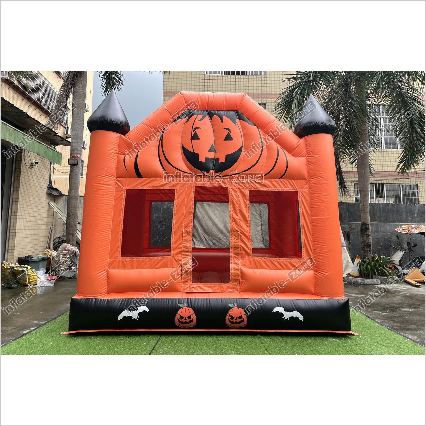 Halloween Pumpkin Inflatable Bouncing House Birthday Entertainment Backyard Bouncy Castle Games For Party - Inflatable-Zone