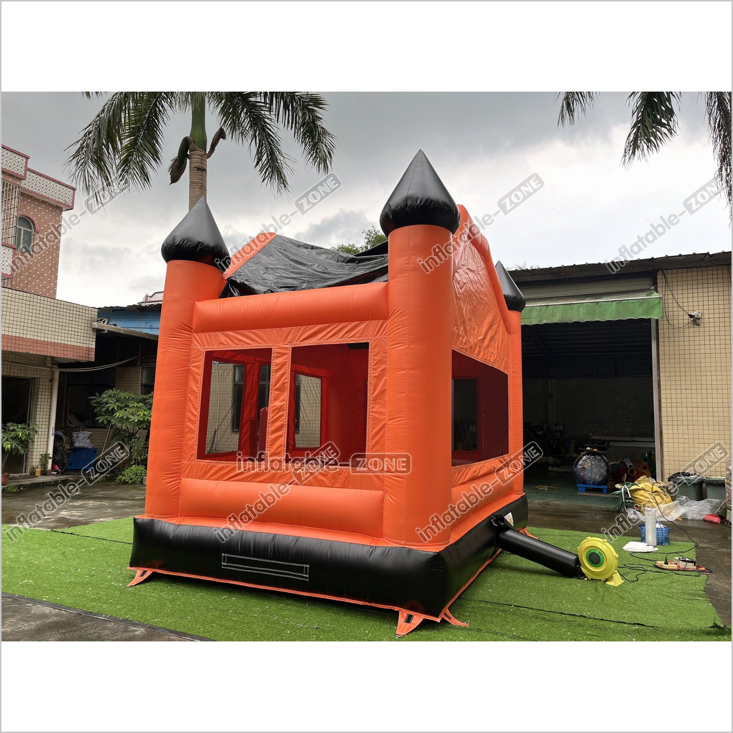 Halloween Pumpkin Inflatable Bouncing House Birthday Entertainment Backyard Bouncy Castle Games For Party - Inflatable-Zone
