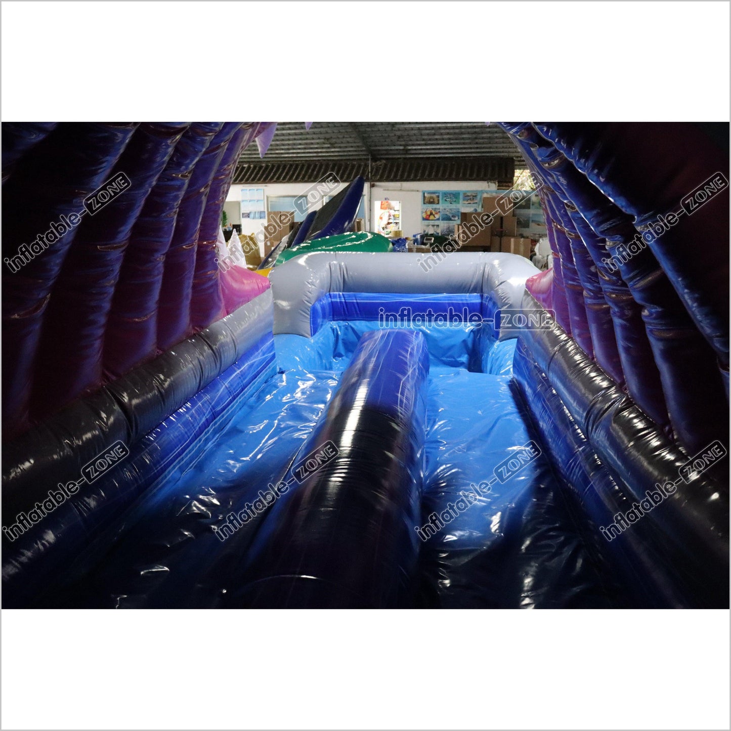 Happy Hop Inflatable Shark Slide Party Blow Up Commercial Inflatable Water Slide With Pool - Inflatable-Zone