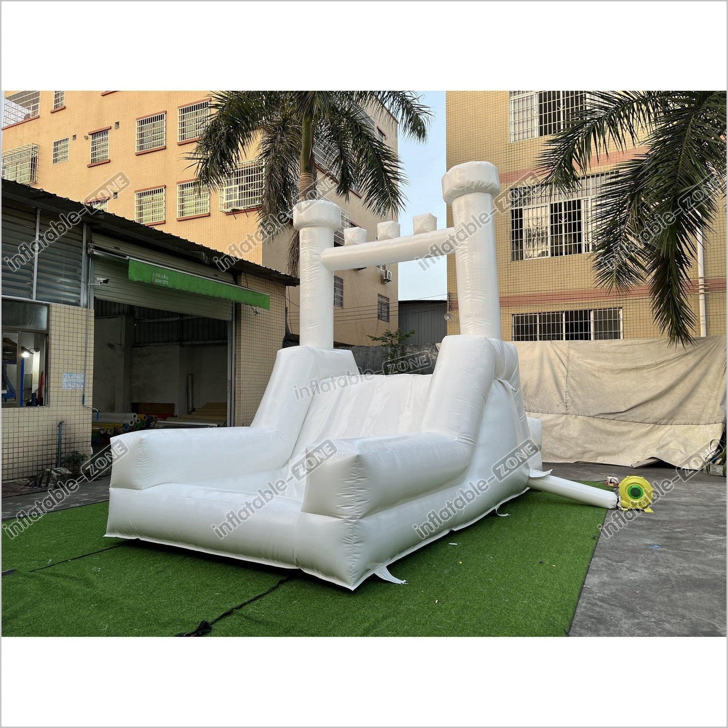 Inflatable White Bounce House With Slide Castle Wedding Jumping Castle - Inflatable-Zone
