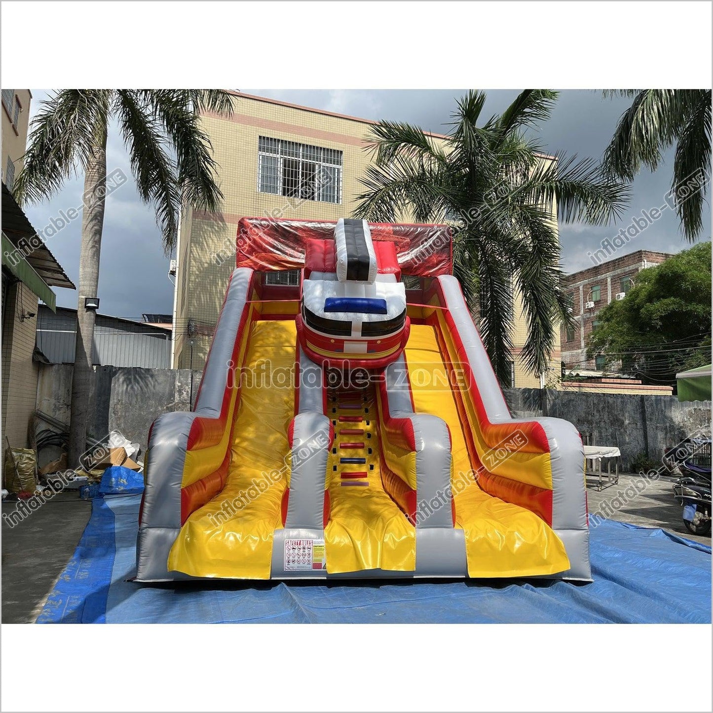Inflatable Fire Truck Slide Jumper House Car Inflatable Dry Slide - Inflatable-Zone