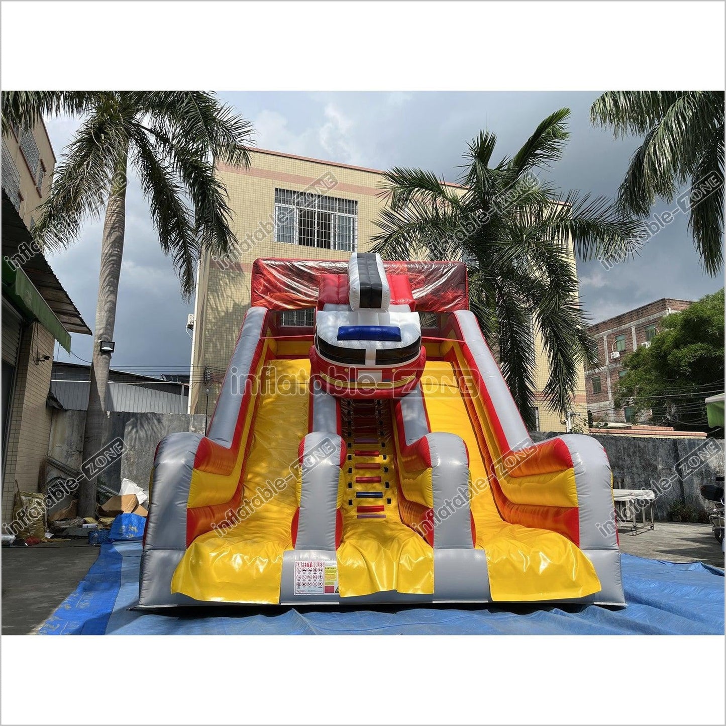 Inflatable Fire Truck Slide Jumper House Car Inflatable Dry Slide - Inflatable-Zone