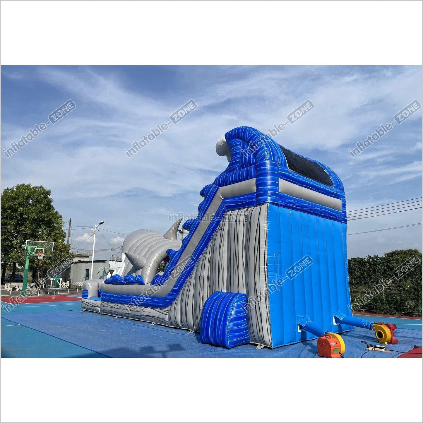 Commercial Grade Inflatable Water Slide Shark Blow Up Water Slide Inflatable Slide for Party Event - Inflatable-Zone