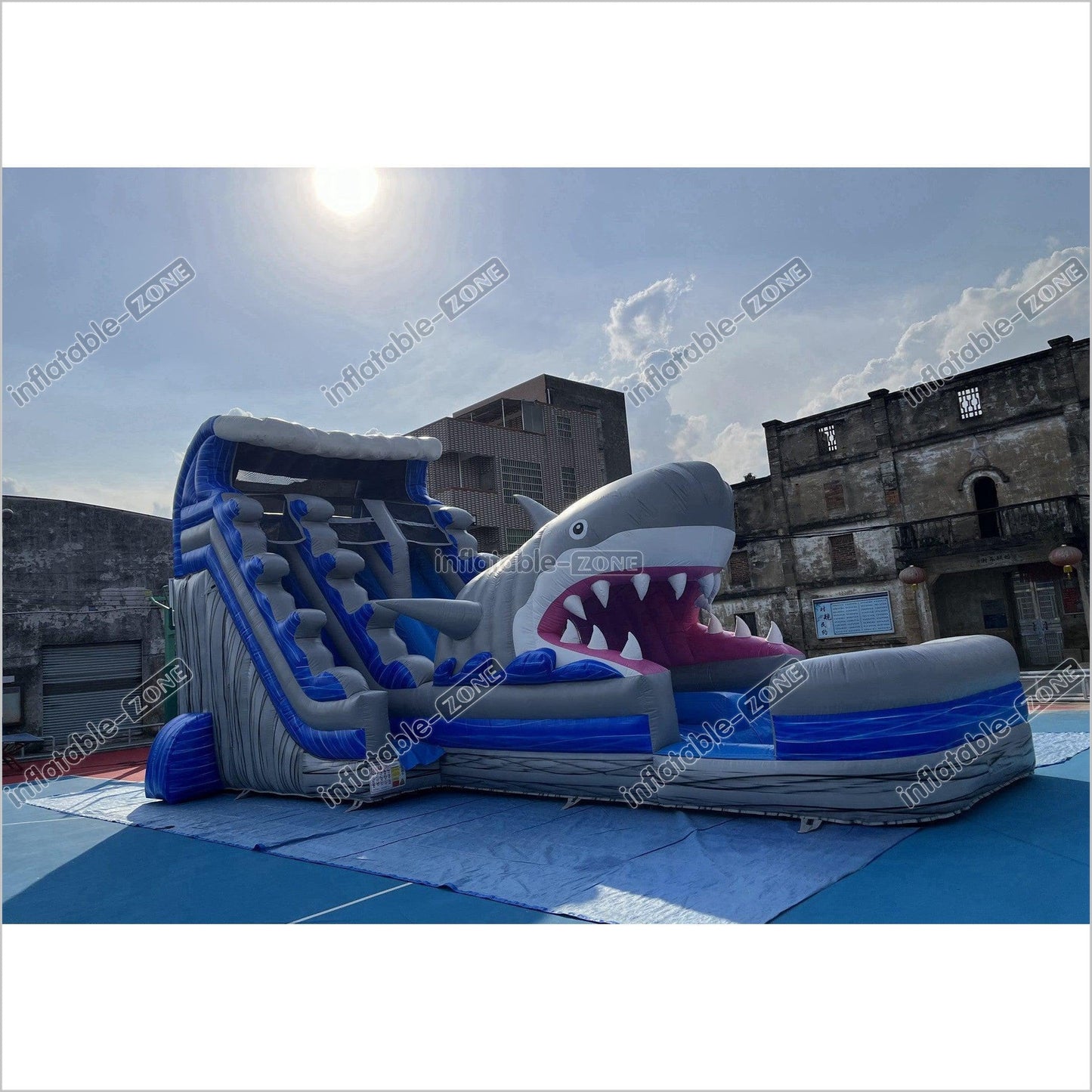 Commercial Grade Inflatable Water Slide Shark Blow Up Water Slide Inflatable Slide for Party Event - Inflatable-Zone