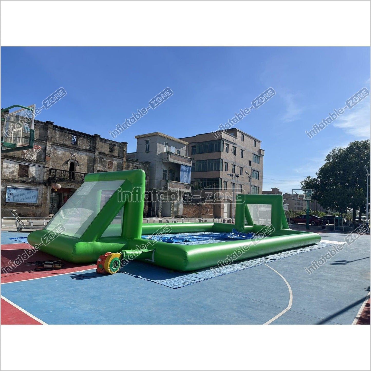 Inflatable Soap Soccer Field Blow Up Soccer Pitch Inflatable Soccer Arena - Inflatable-Zone