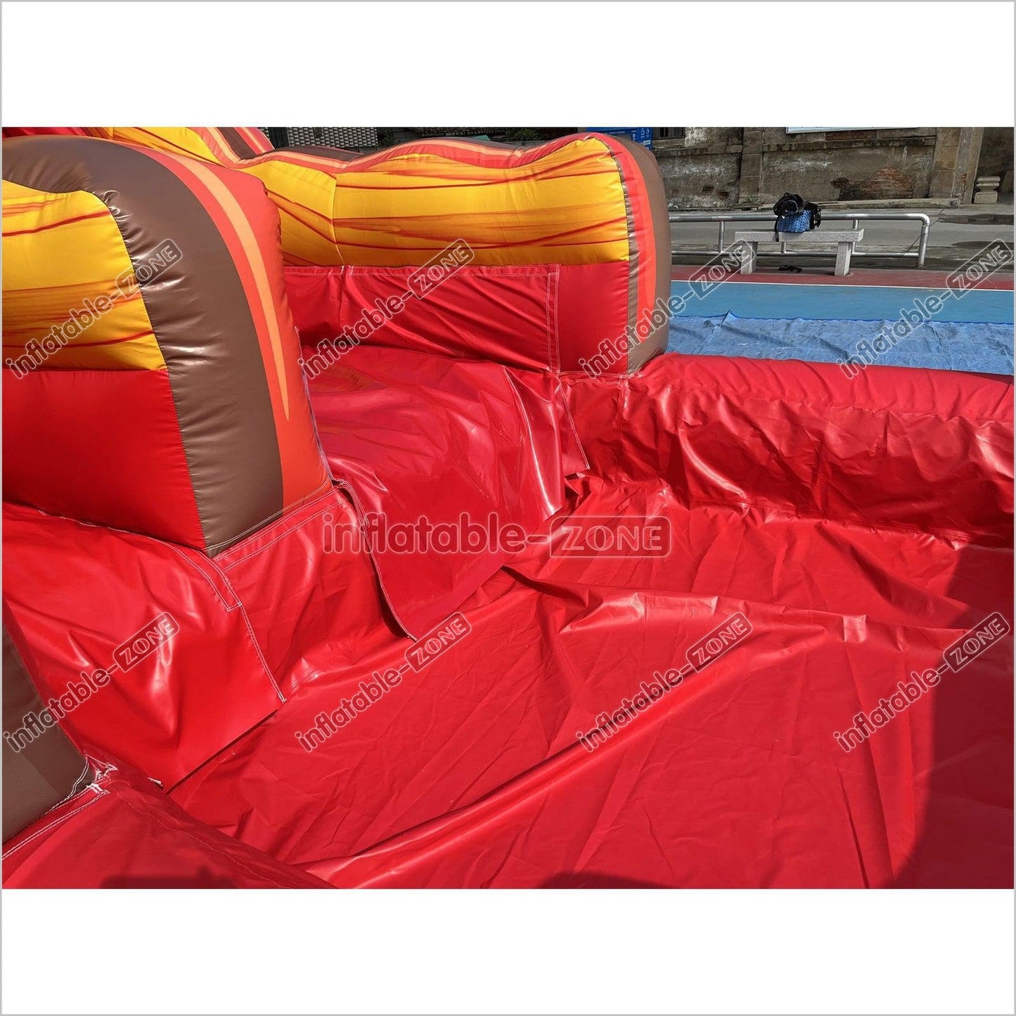Inflatable Volcano Water Slide Blow Up Magma Color Water Slide Factory - Inflatable-Zone