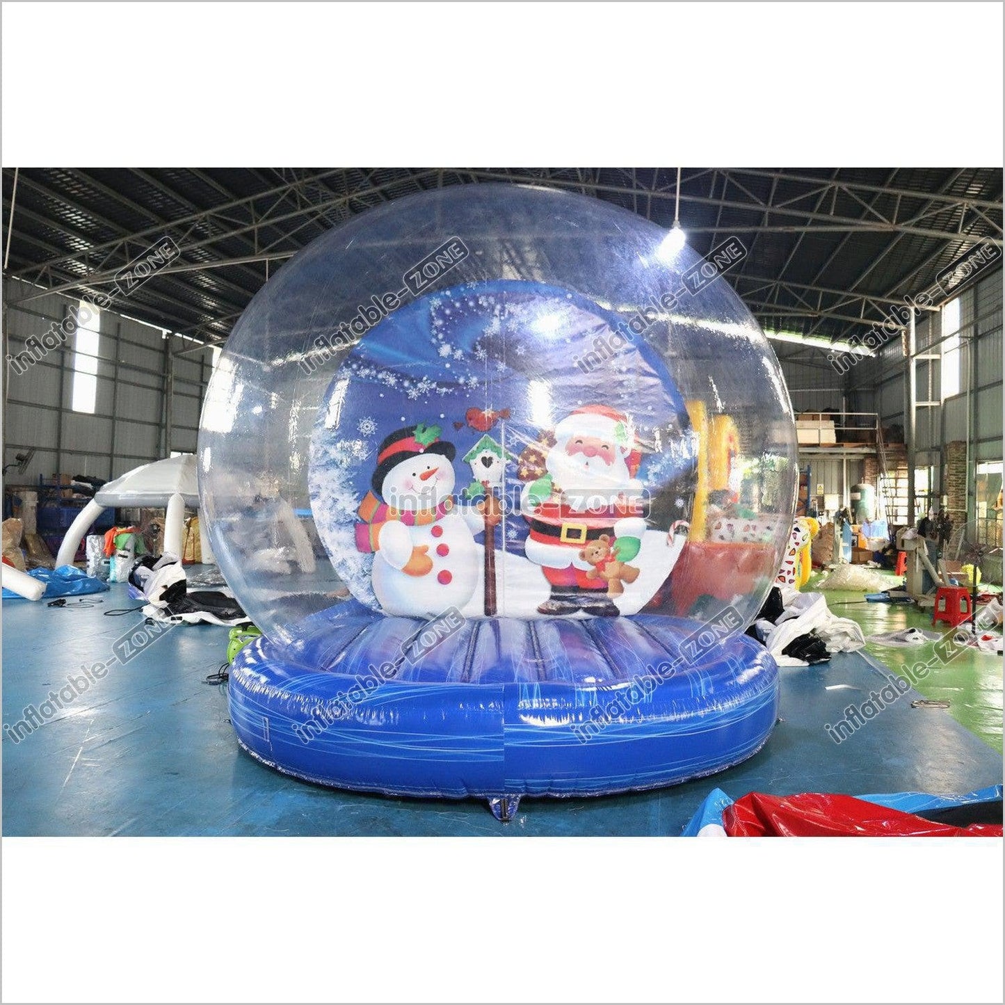 Inflatable Christmas Snowman Snow Globe Blow Up Santa Snow Globe Human Inflatable Snow Globe - Inflatable-Zone
