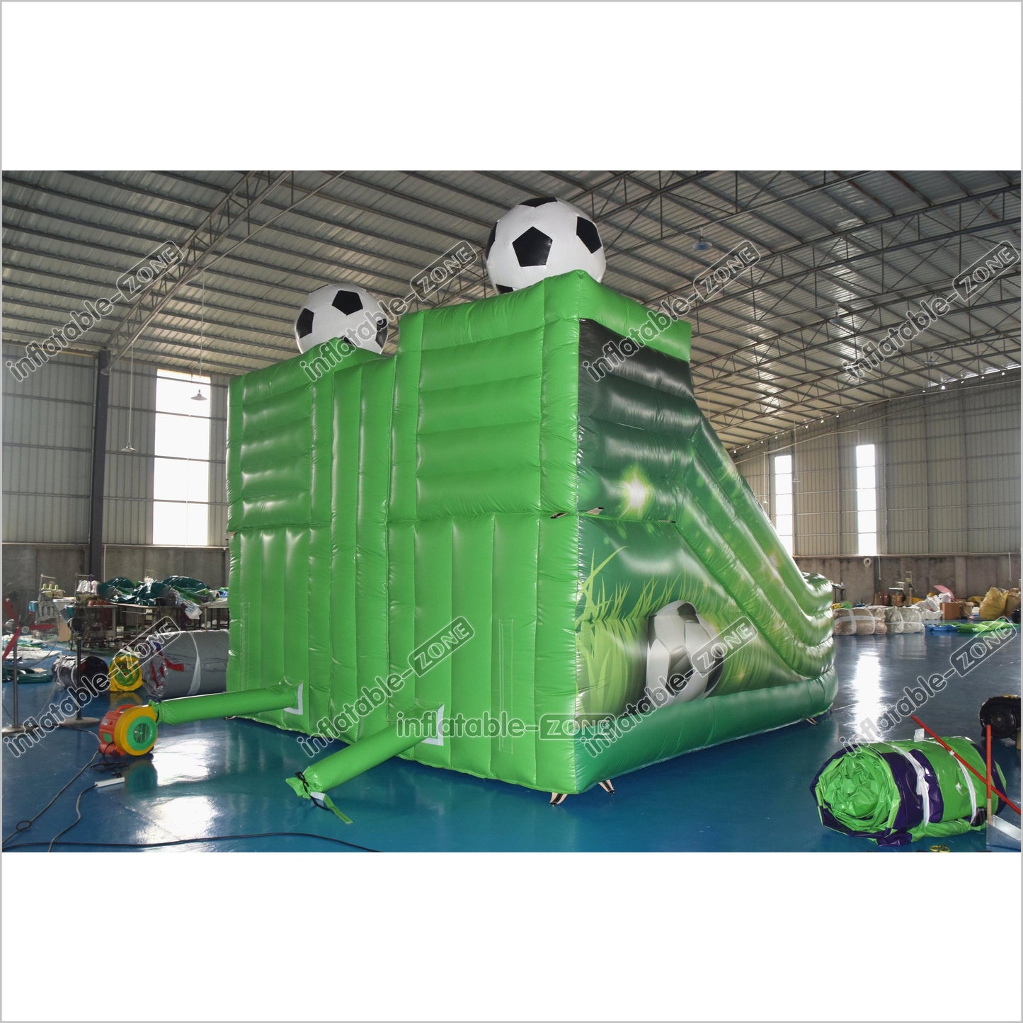 Inflatable Football Slide Children Sports Theme Bouncy Castle Inflatable Giant Slide Bounce Jumper - Inflatable-Zone