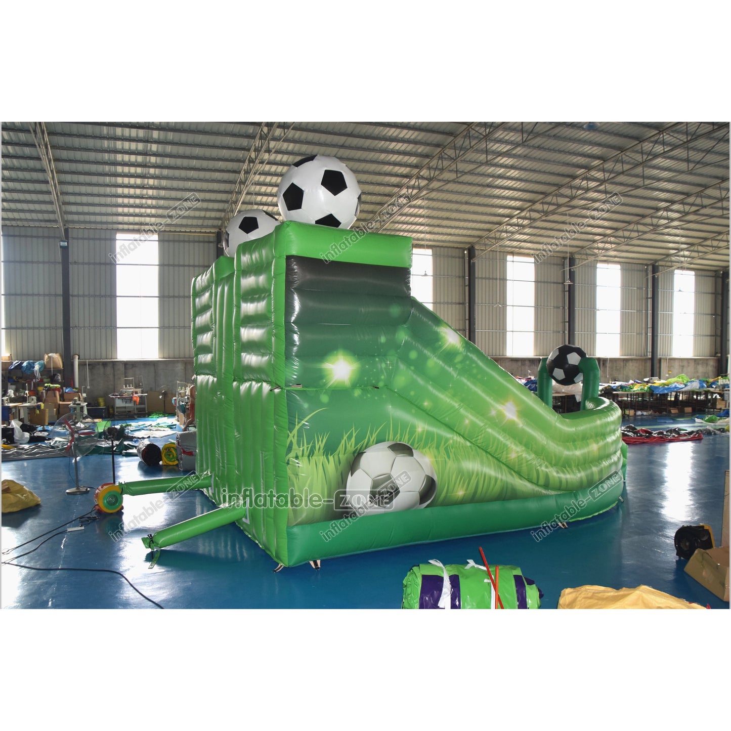 Inflatable Football Slide Children Sports Theme Bouncy Castle Inflatable Giant Slide Bounce Jumper - Inflatable-Zone