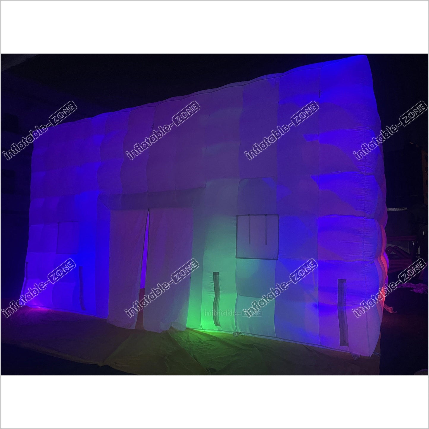 Outdoor Inflatable Nightclub White Large Inflatable Party Tent With LED Lights - Inflatable-Zone