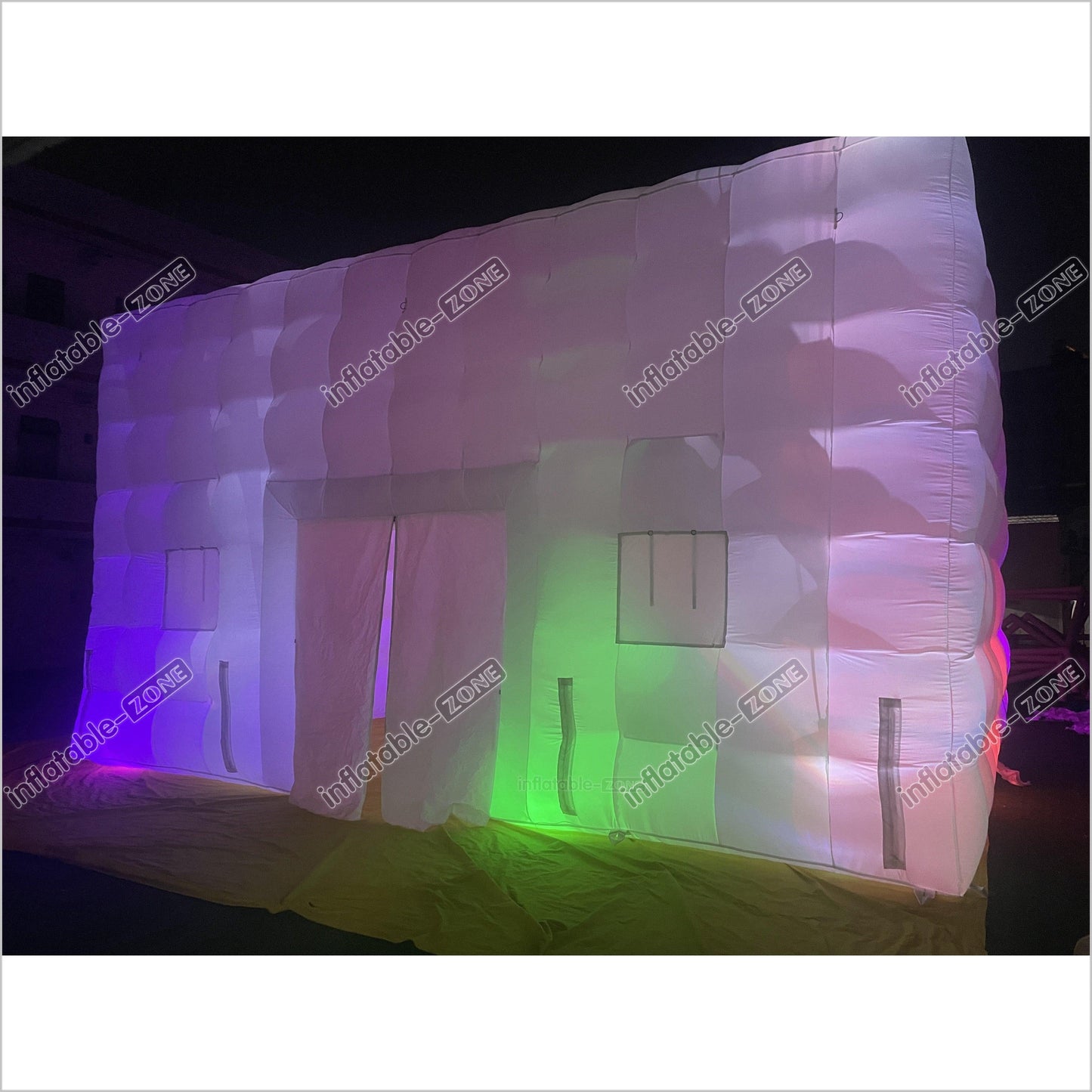 Outdoor Inflatable Nightclub White Large Inflatable Party Tent With LED Lights - Inflatable-Zone