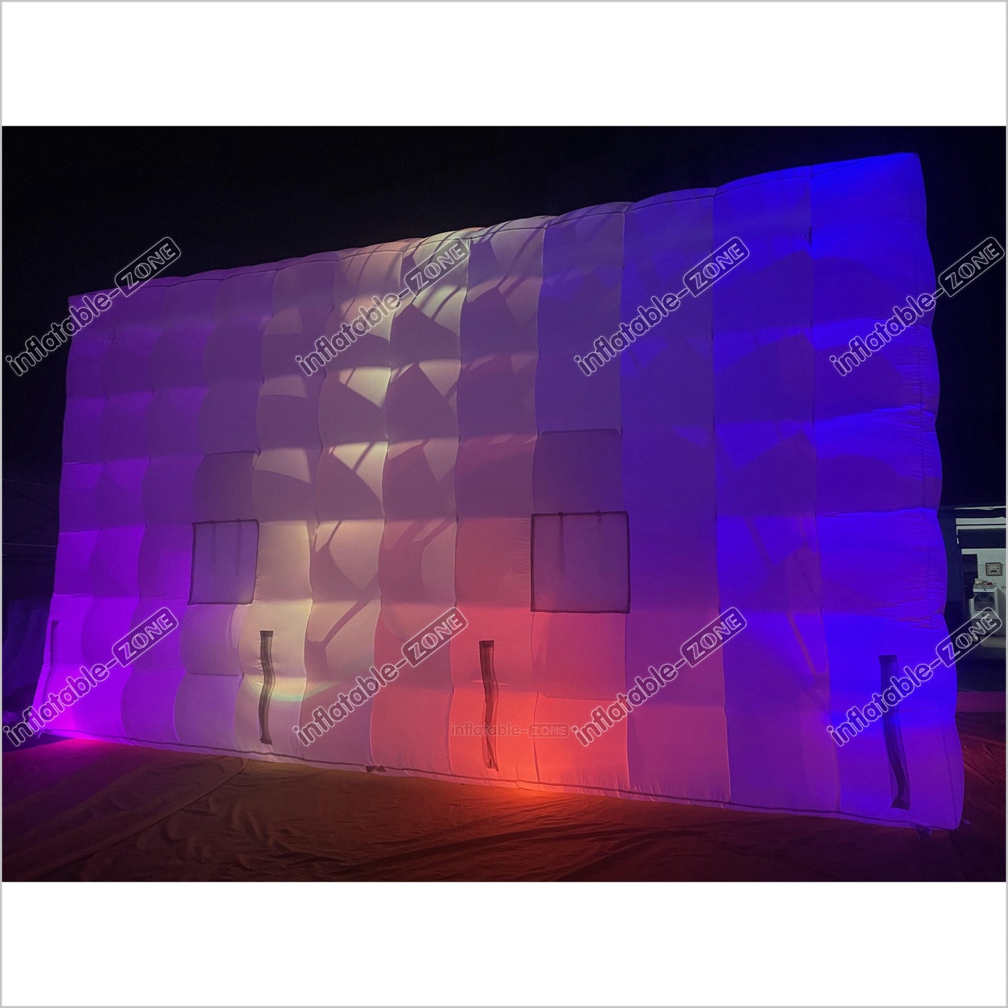 Outdoor Inflatable Nightclub White Large Inflatable Party Tent With LED Lights - Inflatable-Zone