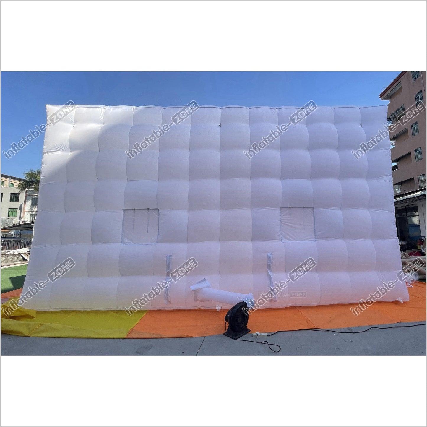 Outdoor Inflatable Nightclub White Large Inflatable Party Tent With LED Lights - Inflatable-Zone