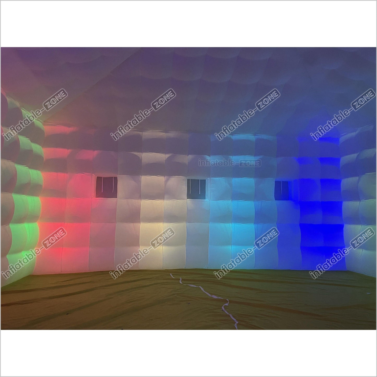 Wall Washer Light Inflatable Wedding Tent Disco Cube Inflatable Nightclub Party Bar With Led Lighting - Inflatable-Zone