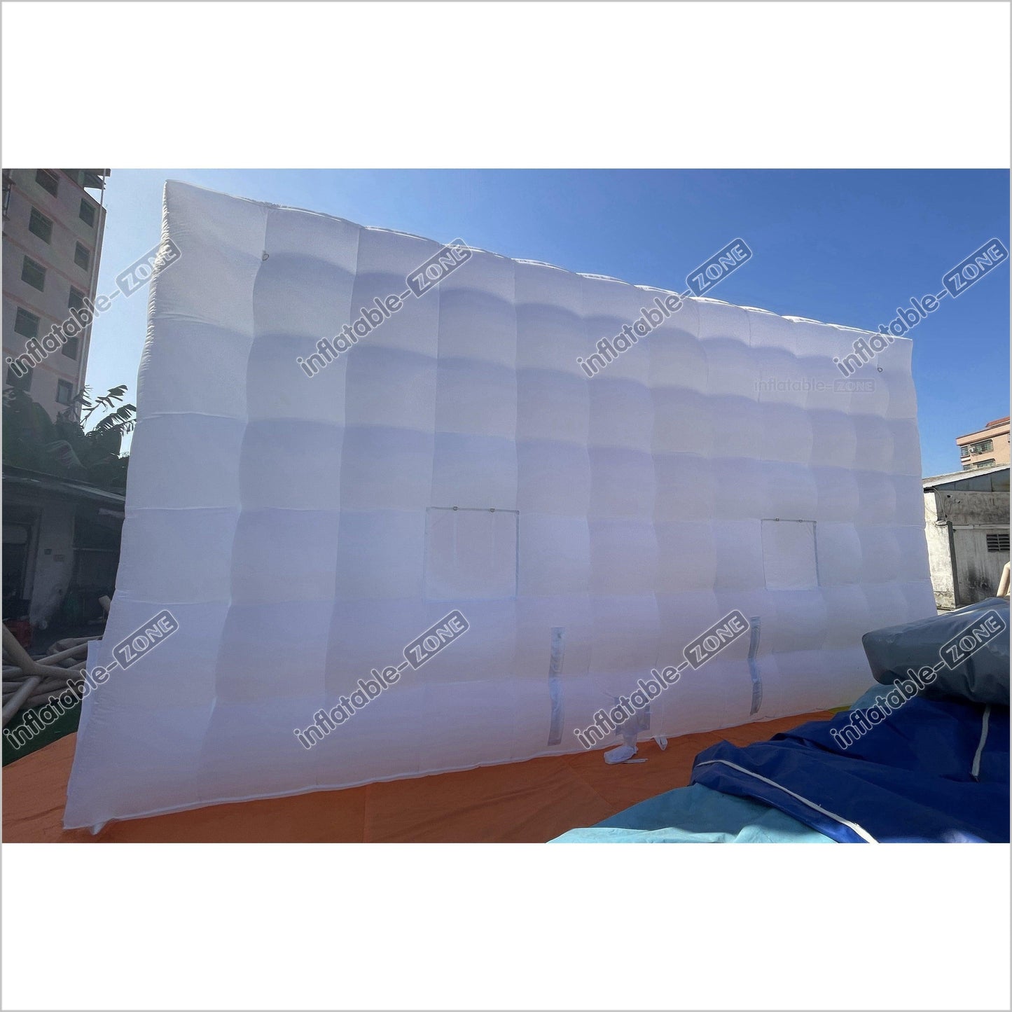 Outdoor Inflatable Nightclub White Large Inflatable Party Tent With LED Lights - Inflatable-Zone