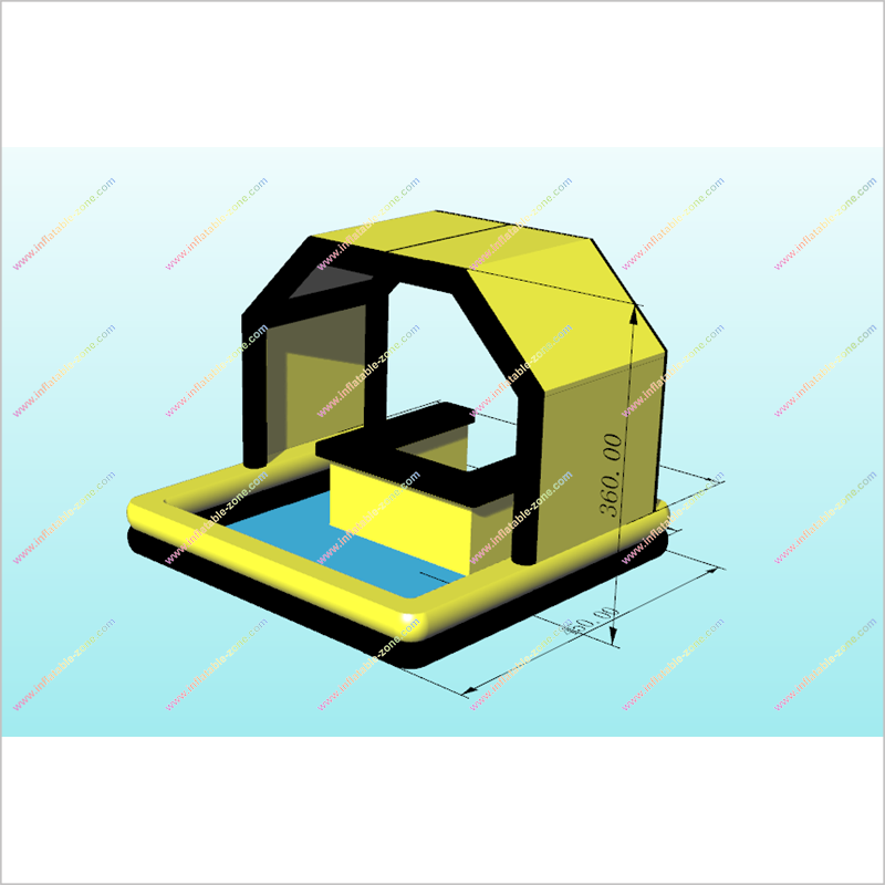 Leakproof Inflatable Pool Bar Backyard Festival Themed Party Inflatable Beach Bar With Pool Table Nearby