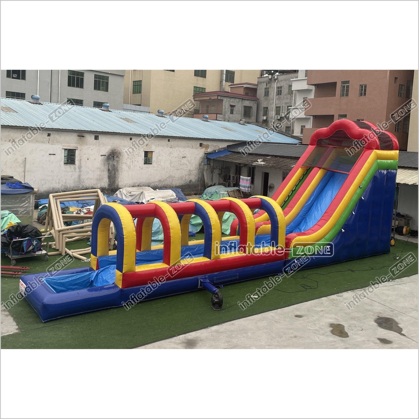 Inflatable Slip N Slide Inflatable Water Slide Large Outdoor Waterslide For Above Ground Pool - Inflatable-Zone