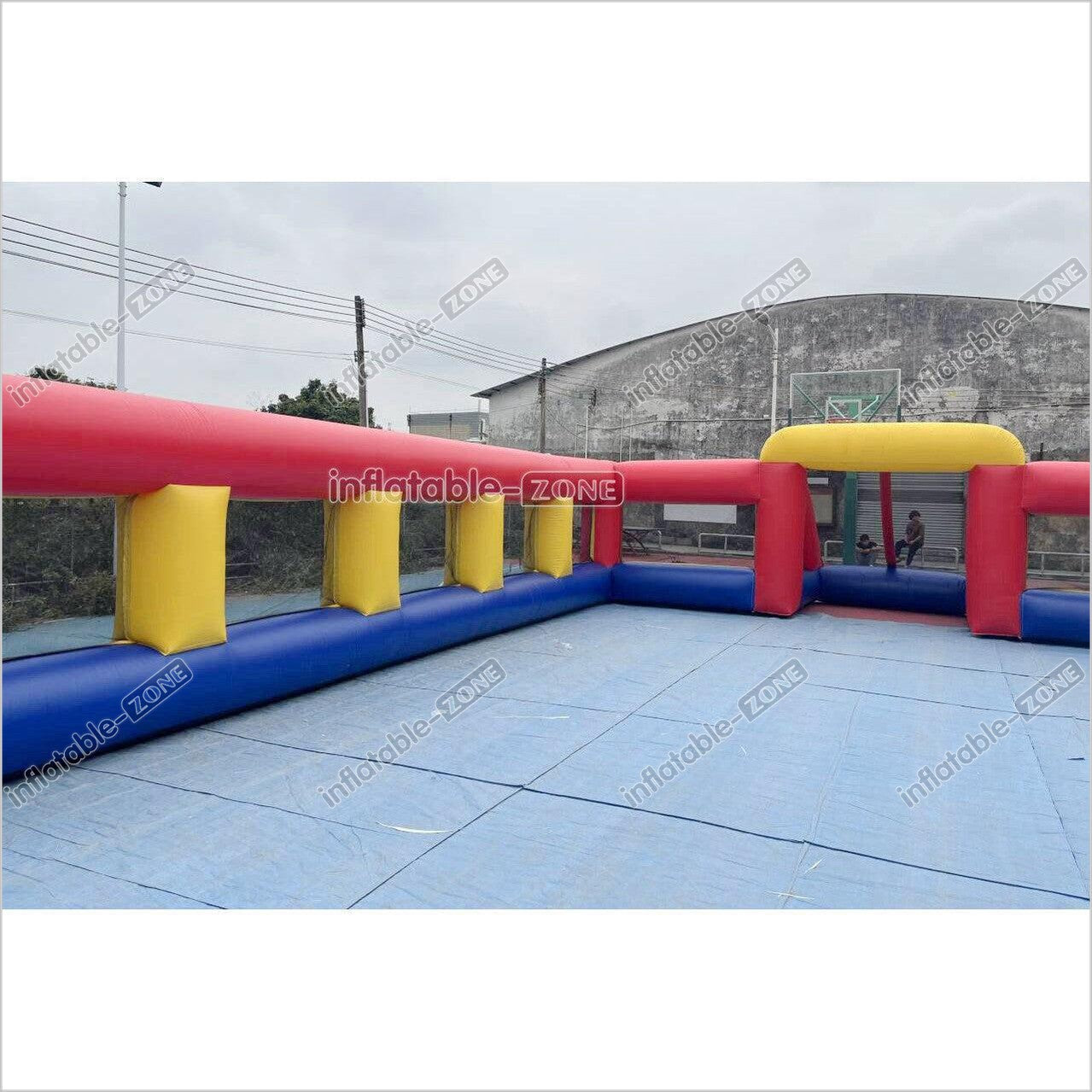 Fun Inflatable Soccer Field Pitch Big Outdoor Sport Game Inflatable Football Soap Court For Playground - Inflatable-Zone