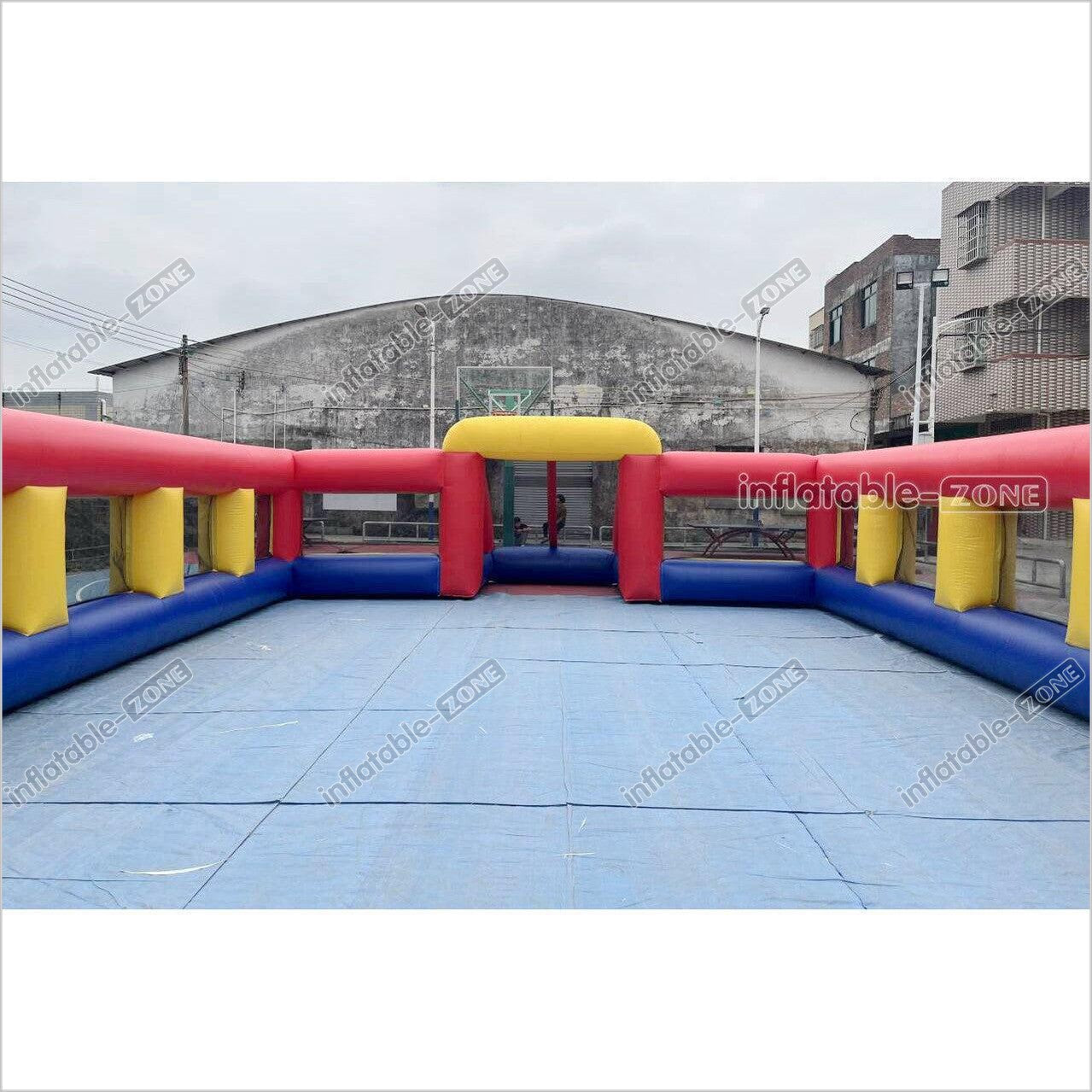 Fun Inflatable Soccer Field Pitch Big Outdoor Sport Game Inflatable Football Soap Court For Playground - Inflatable-Zone