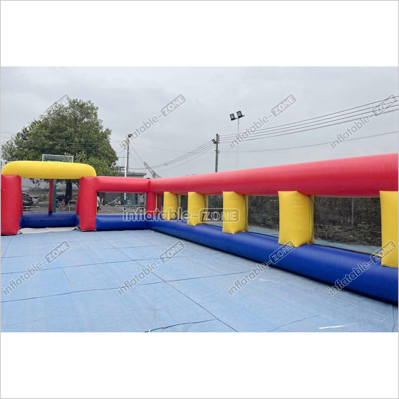 Fun Inflatable Soccer Field Pitch Big Outdoor Sport Game Inflatable Football Soap Court For Playground - Inflatable-Zone