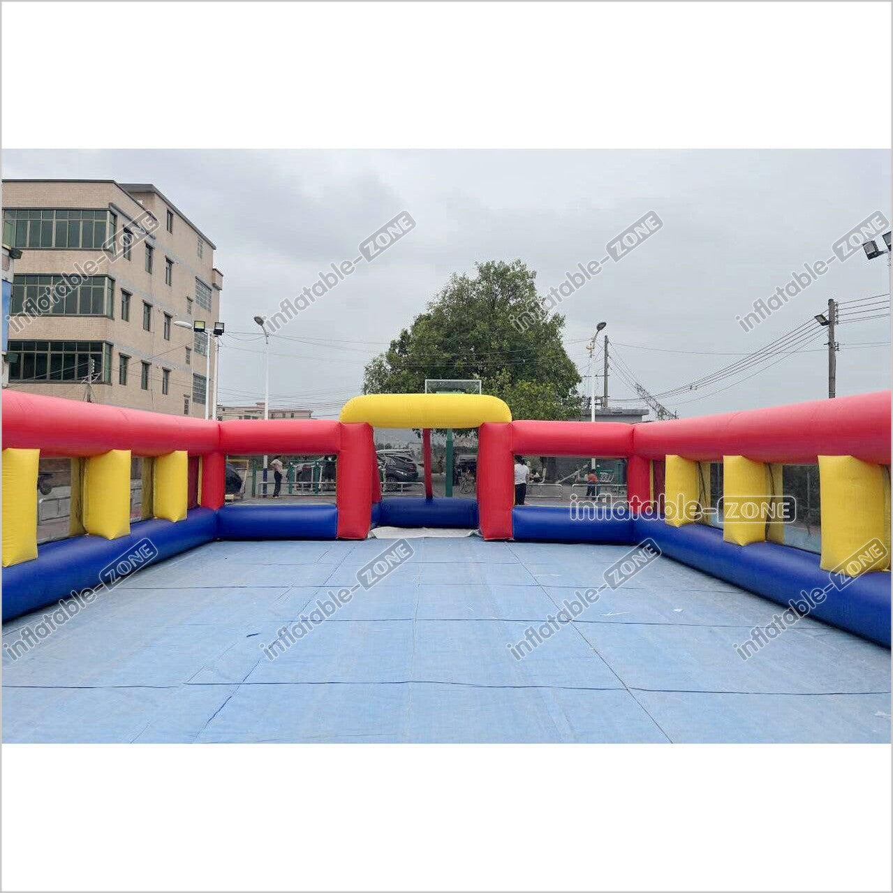 Fun Inflatable Soccer Field Pitch Big Outdoor Sport Game Inflatable Football Soap Court For Playground - Inflatable-Zone