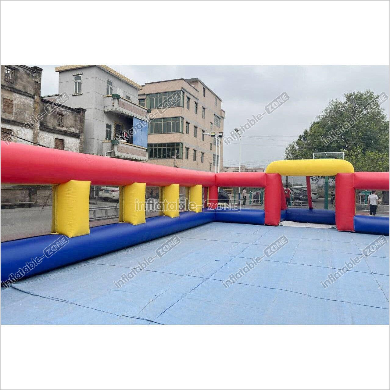Fun Inflatable Soccer Field Pitch Big Outdoor Sport Game Inflatable Football Soap Court For Playground - Inflatable-Zone