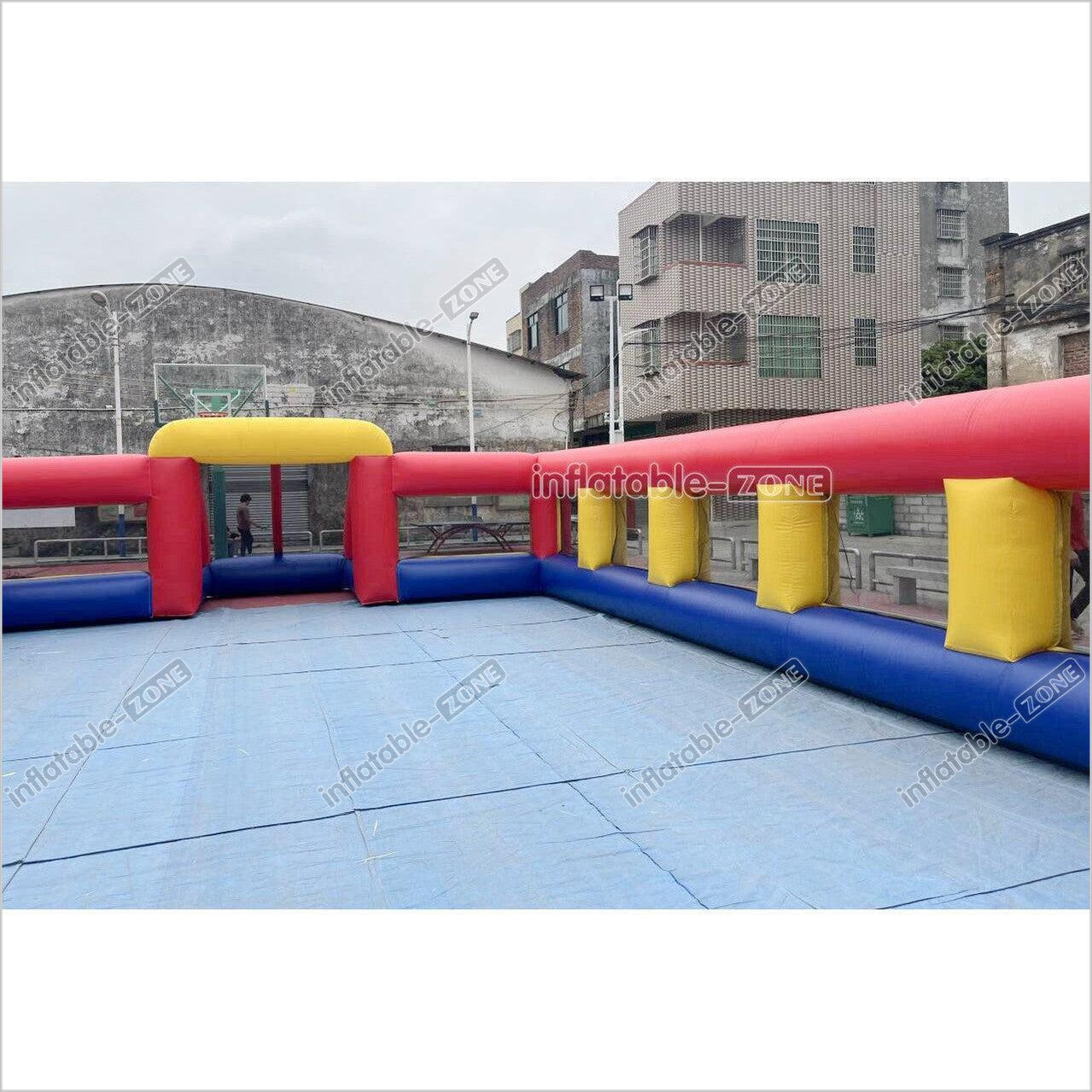Fun Inflatable Soccer Field Pitch Big Outdoor Sport Game Inflatable Football Soap Court For Playground - Inflatable-Zone