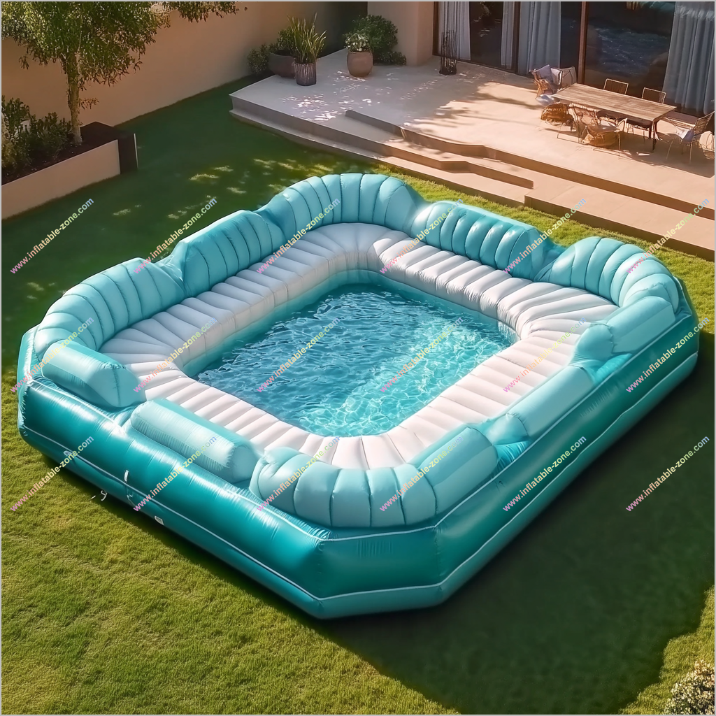 Eco-Friendly Sofa Inflatable Pool In The Middle Swimming Pool With Sofa Lounger Garden For Backyard