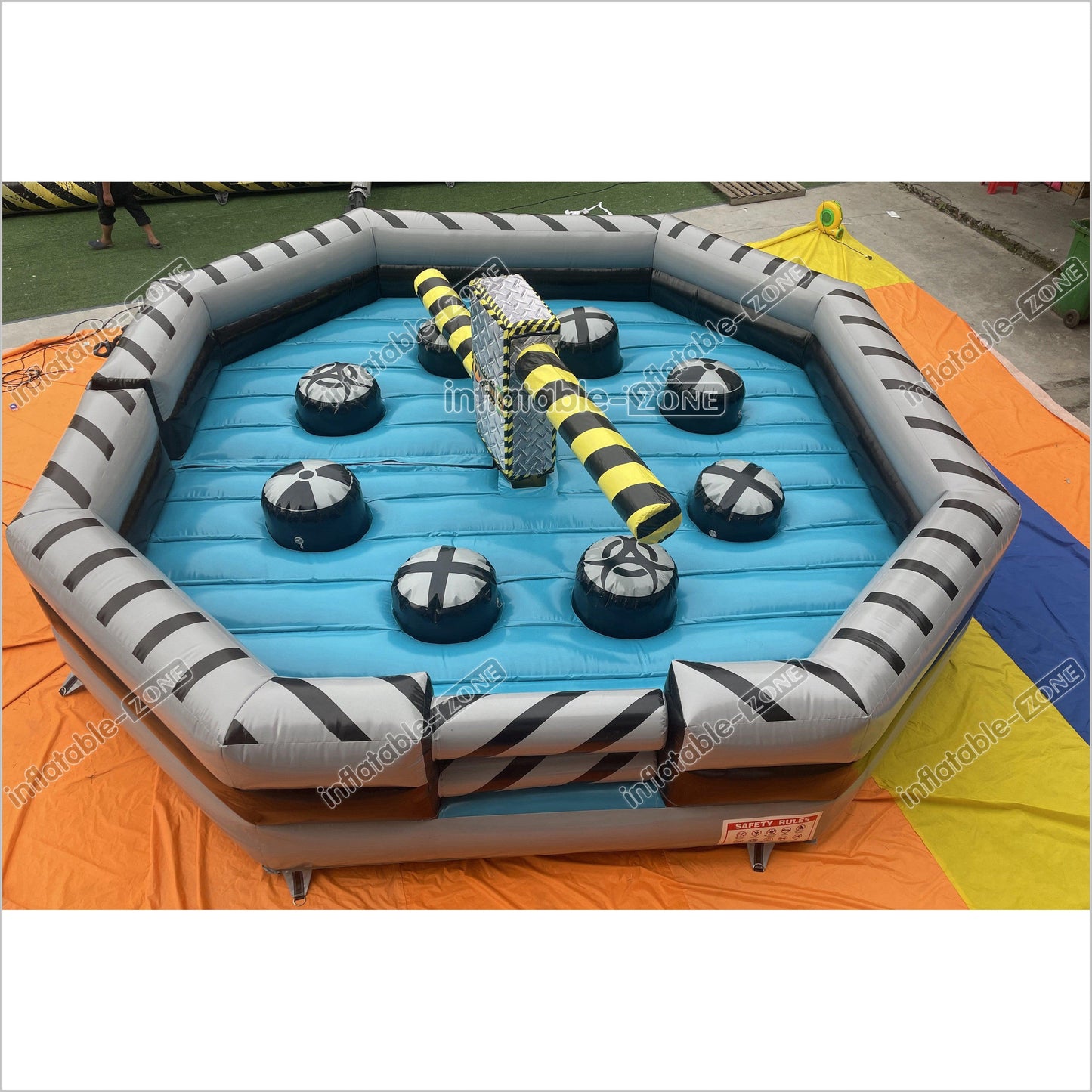 Outdoor Adult Kids Inflatable Sweeper Eliminator Wipeout Toxic Meltdown Machine Inflatable Game - Inflatable-Zone