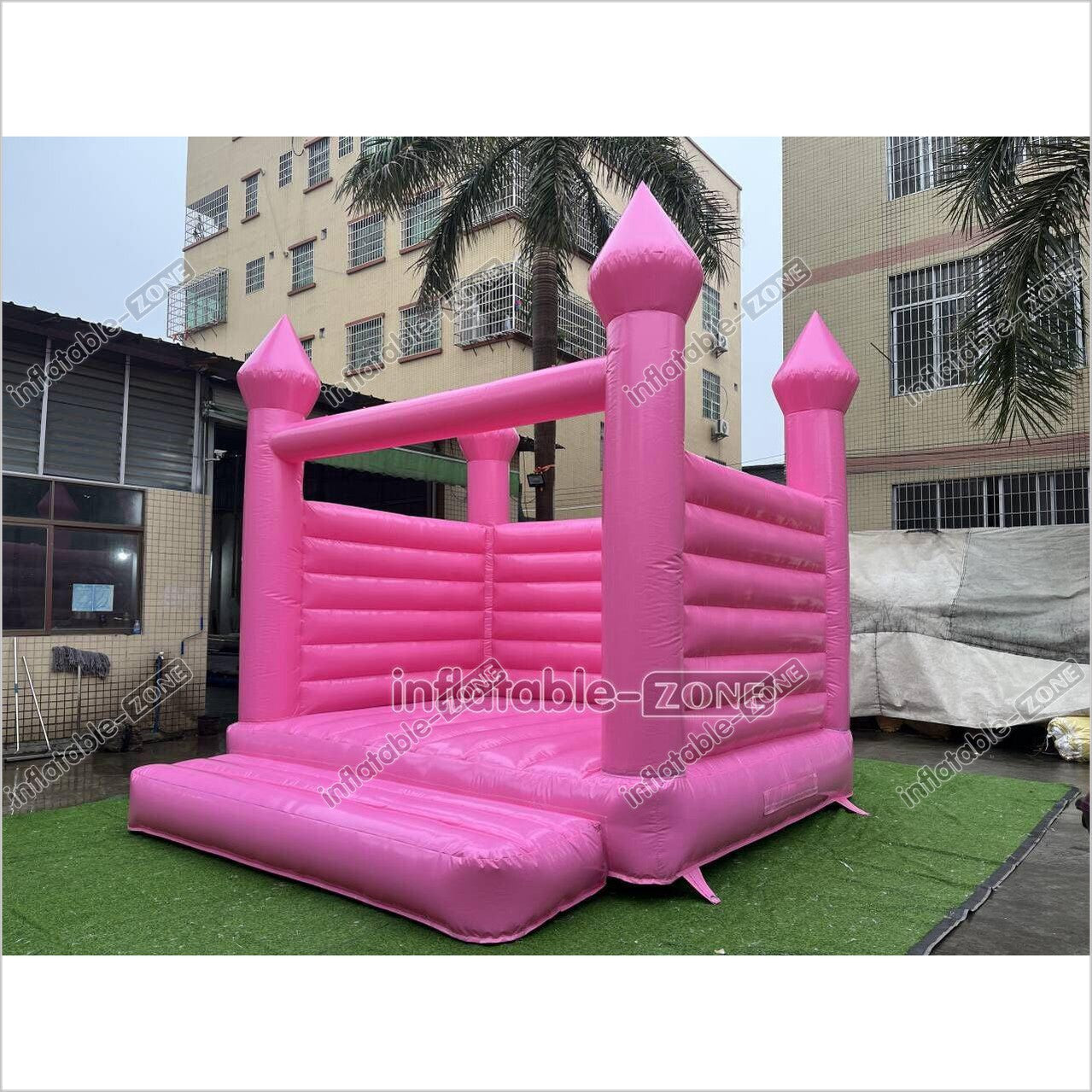 Pink Wedding Inflatable Bouncy Castle Backyard Bounce House For Outdoor Jumping Castle - Inflatable-Zone