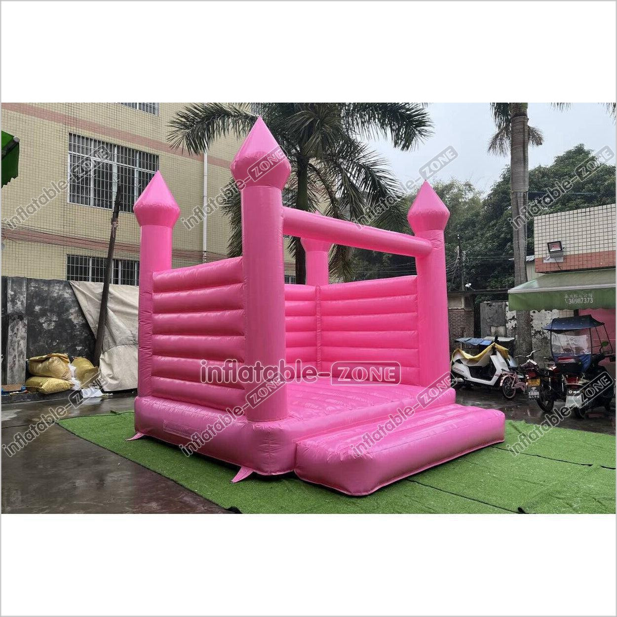 Pink Wedding Inflatable Bouncy Castle Backyard Bounce House For Outdoor Jumping Castle - Inflatable-Zone