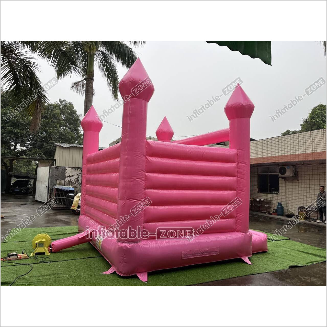 Pink Wedding Inflatable Bouncy Castle Backyard Bounce House For Outdoor Jumping Castle - Inflatable-Zone