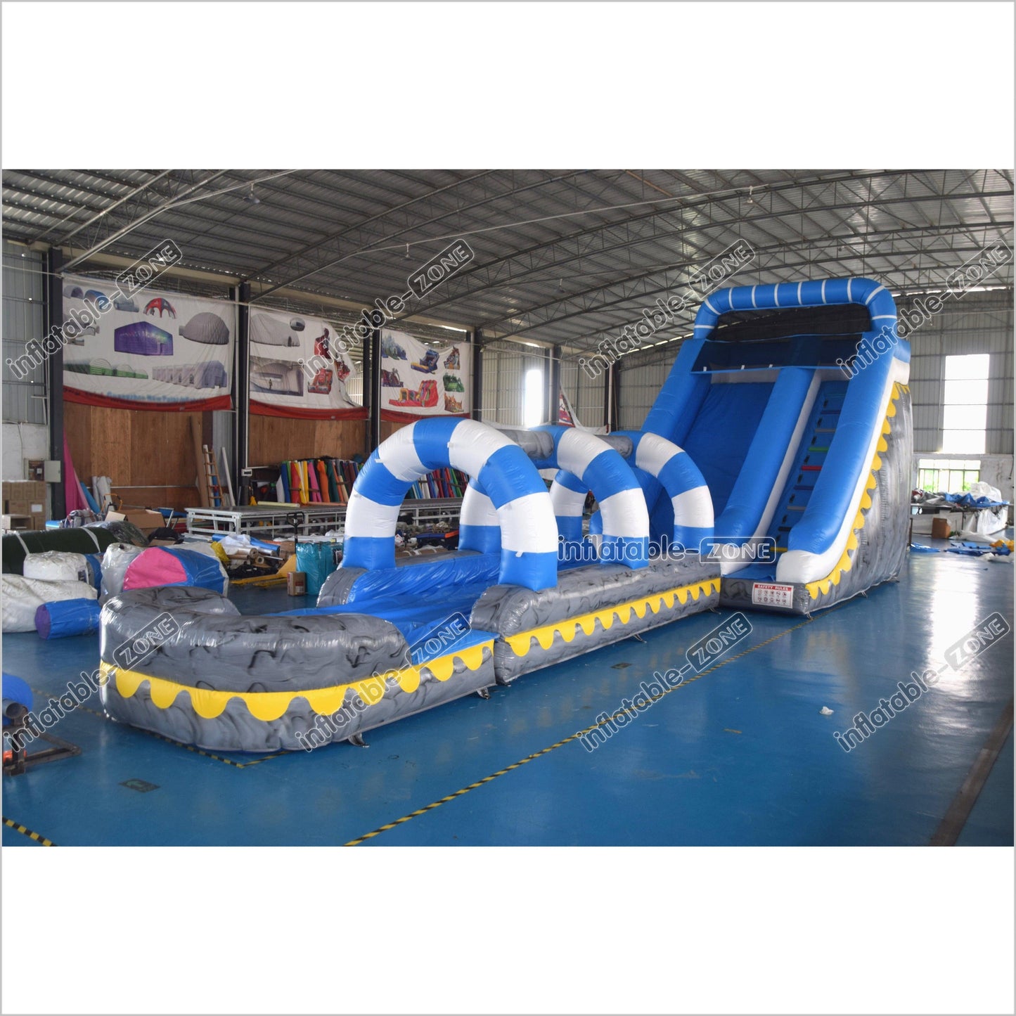 Super Long Water Slide Inflatable Water Jumper Commercial Inflatable Slip And Slide With Pool - Inflatable-Zone