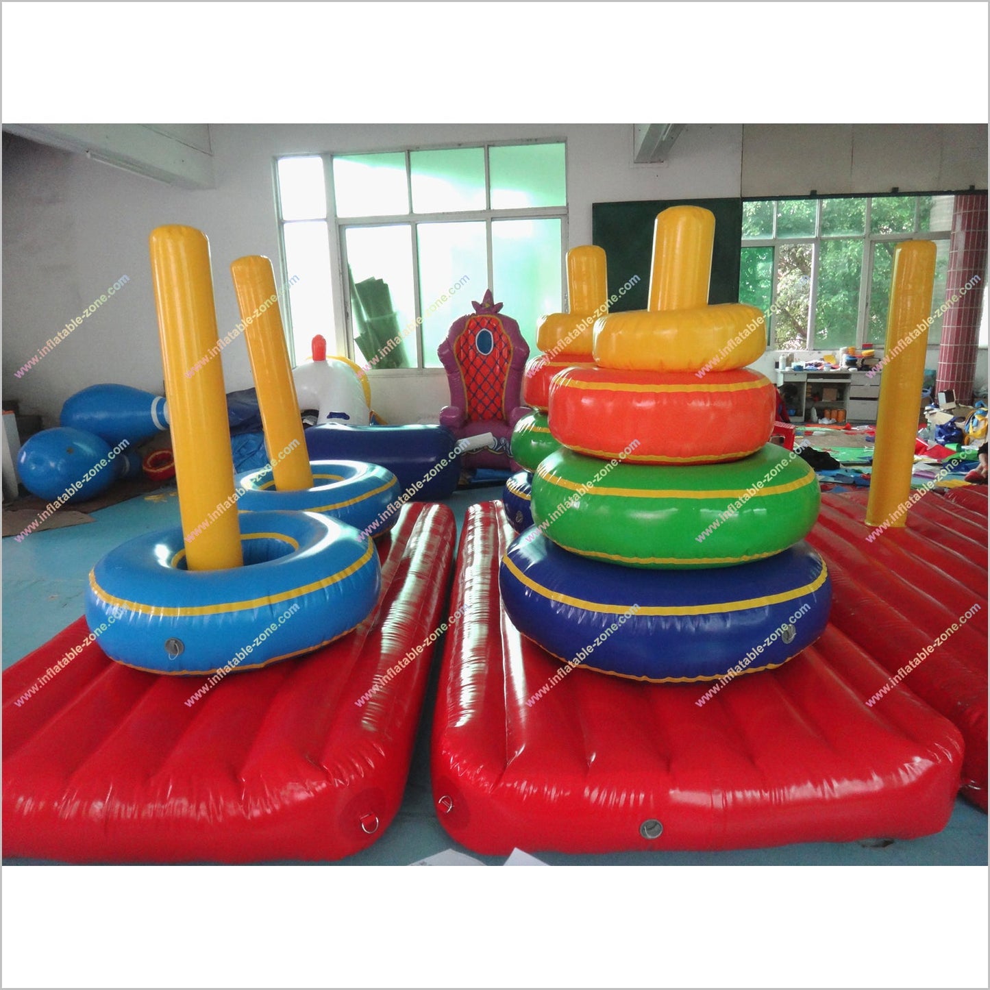 Team Building Games Inflatable Tower Of Hanoi Interactive Move Ring Toss Inflatable Sports Toys - Inflatable-Zone