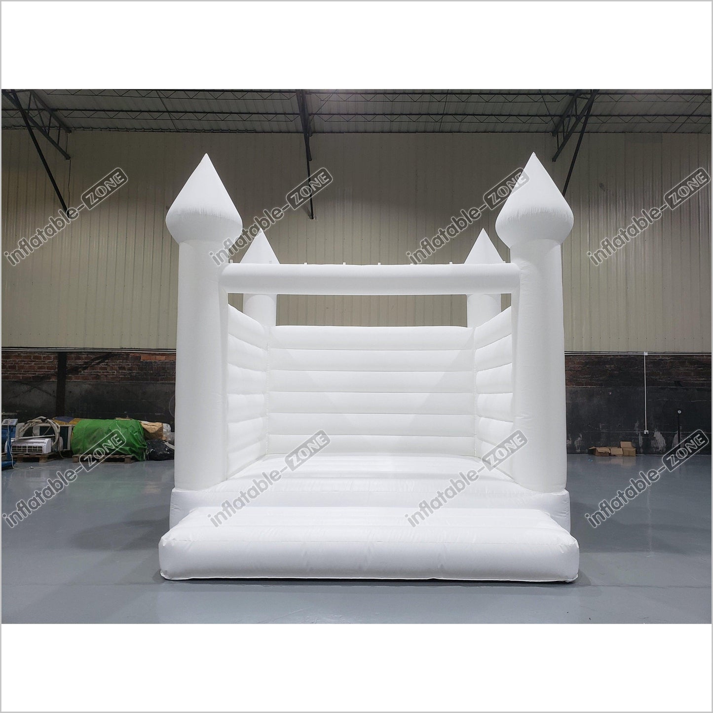 White Gorgeous Inflatable Wedding Bouncer Outdoor Bounce House Jumping Bouncy Castle For Kids Birthday Party - Inflatable-Zone