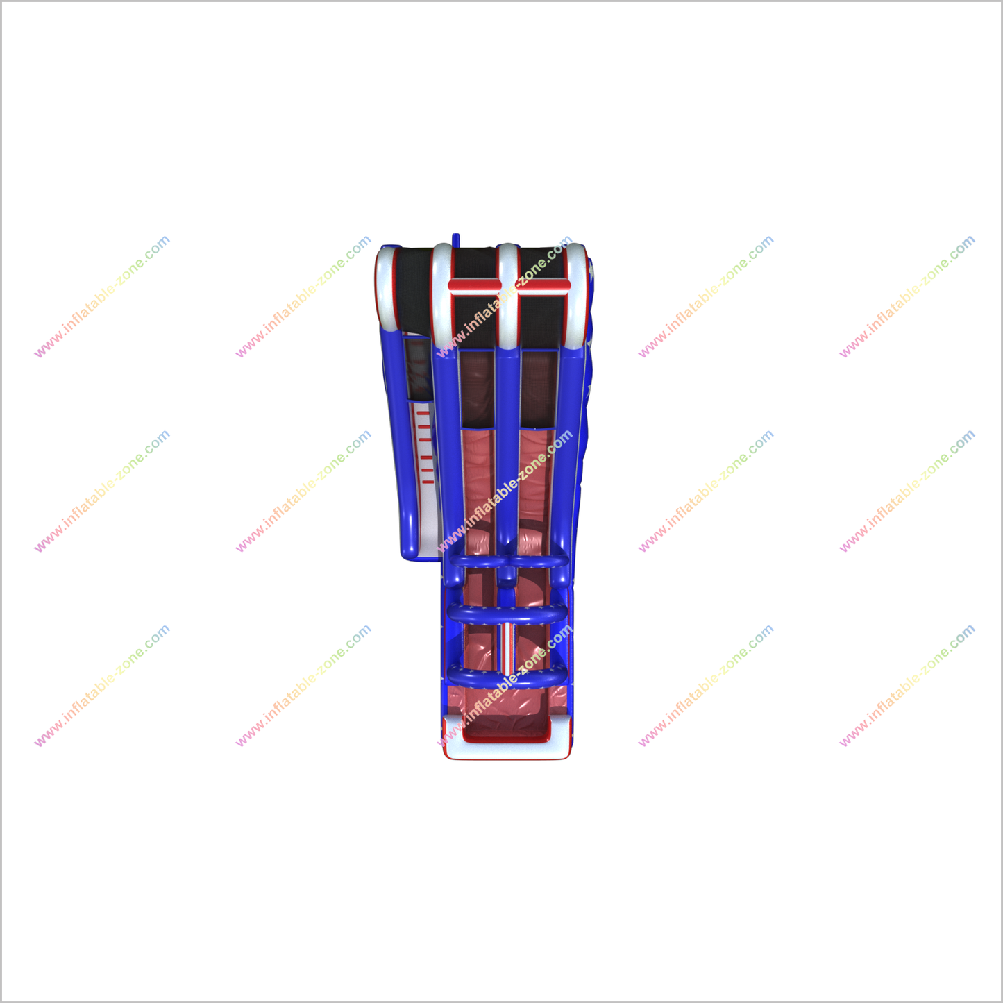 20 Foot American Flag Inflatable Water Slide Jumper Arch Blow Up Double Water Slide With Pool - Inflatable-Zone