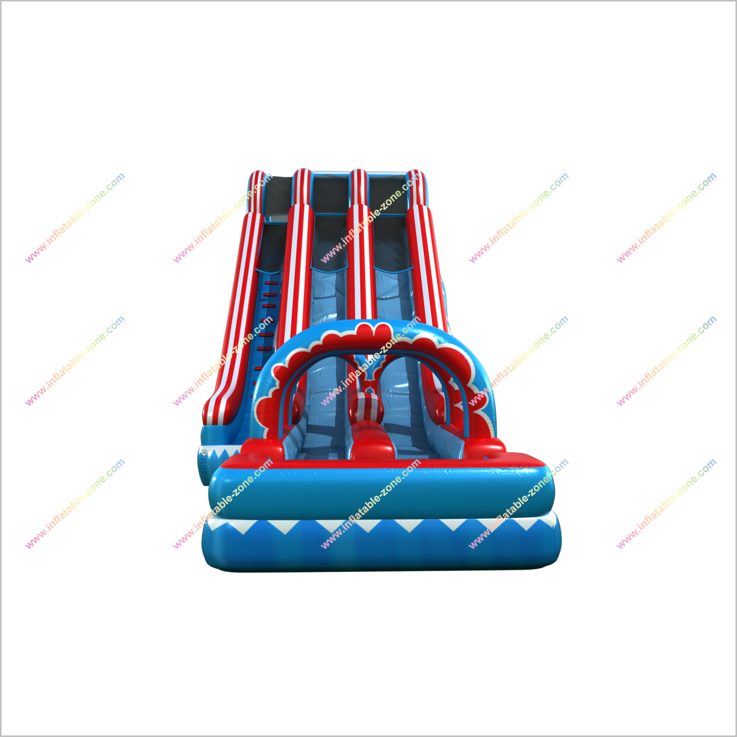 20 Foot New Inflatable Water Slide Jumper Arch Blow Up Double Water Slide With Pool - Inflatable-Zone