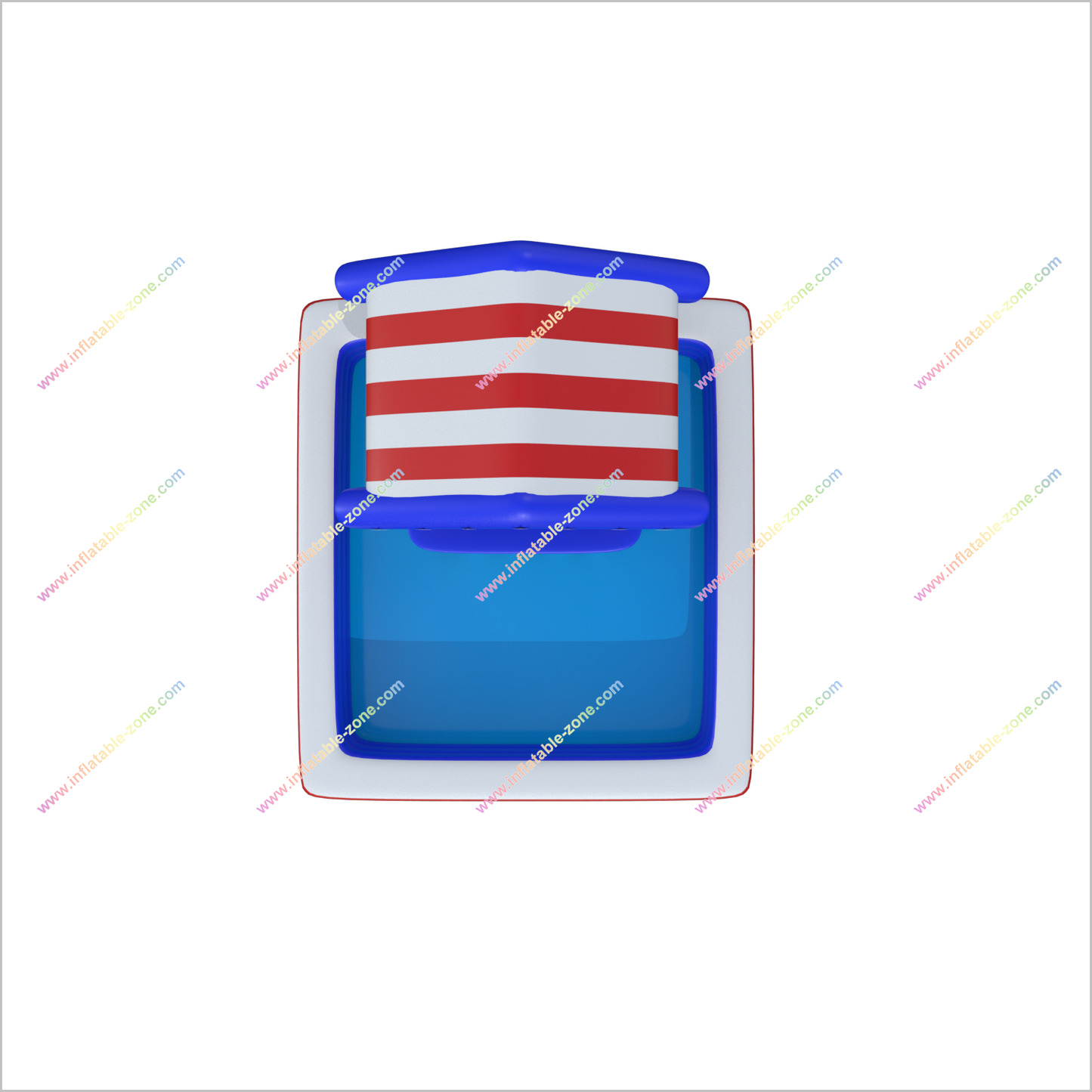 American Flag Theme Inflatable Pool Bars Blow Up Water Pub Pool Bar - Inflatable-Zone
