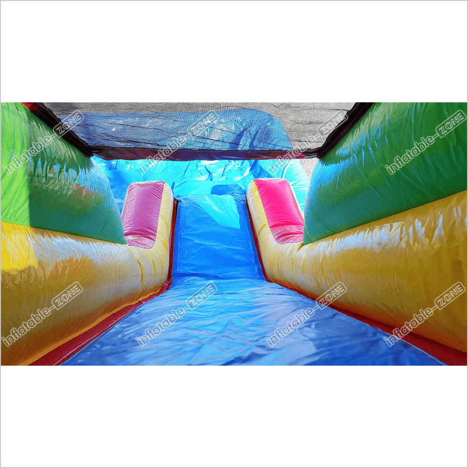Double Lanes Inflatable Water Bounce House Combo Durable Attractive Water Slide Bounce Castle Jumper - Inflatable-Zone