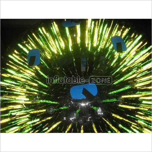 Yellow Light Shining Zorb Ball, Inflatable Flaming Zorb Ball, Lighting Inflatable Zorb - Inflatable-Zone