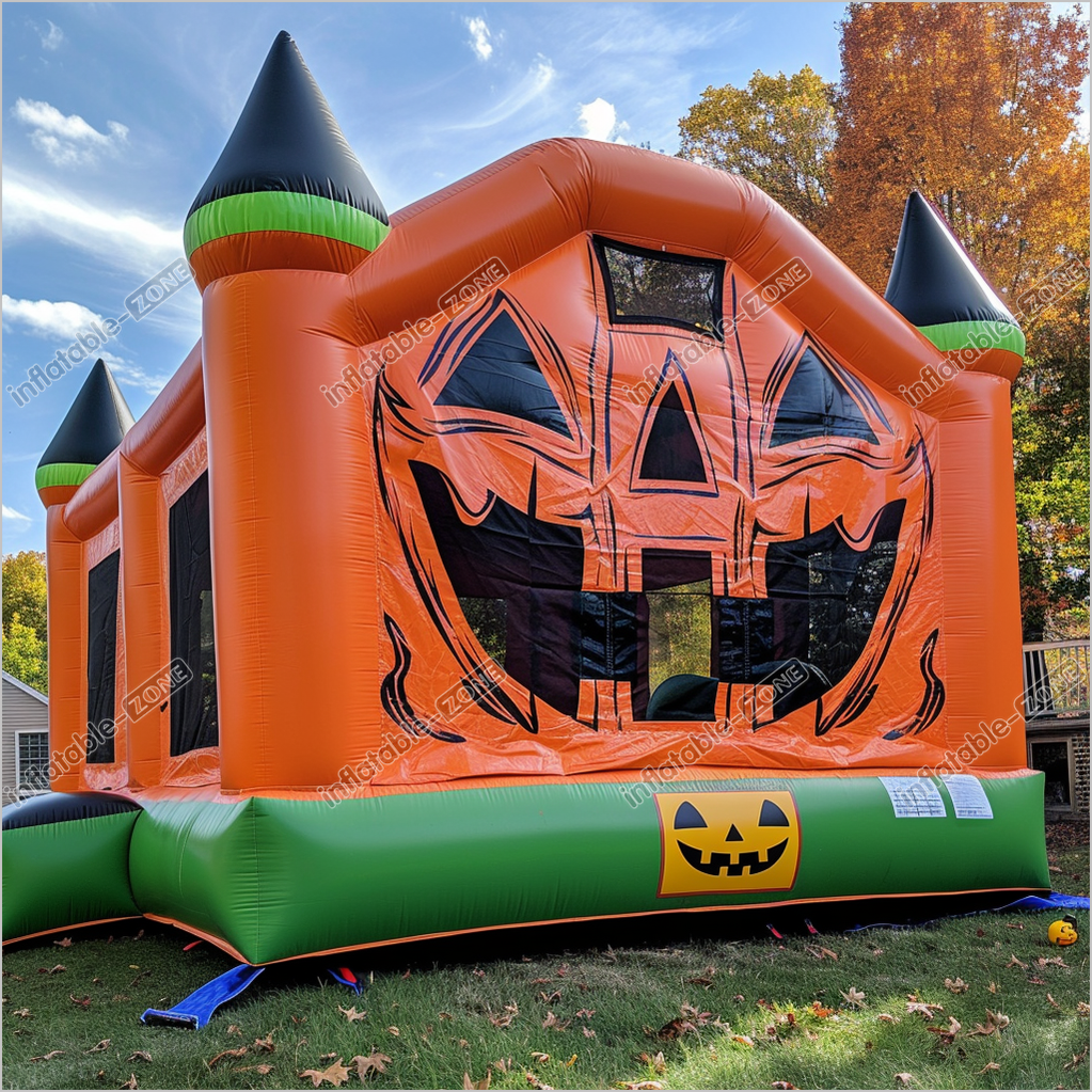 Sunny Fun Inflatable Bounce House Pumpkin Theme Halloween Best Inflatable Jumping Castle For Yard - Inflatable-Zone