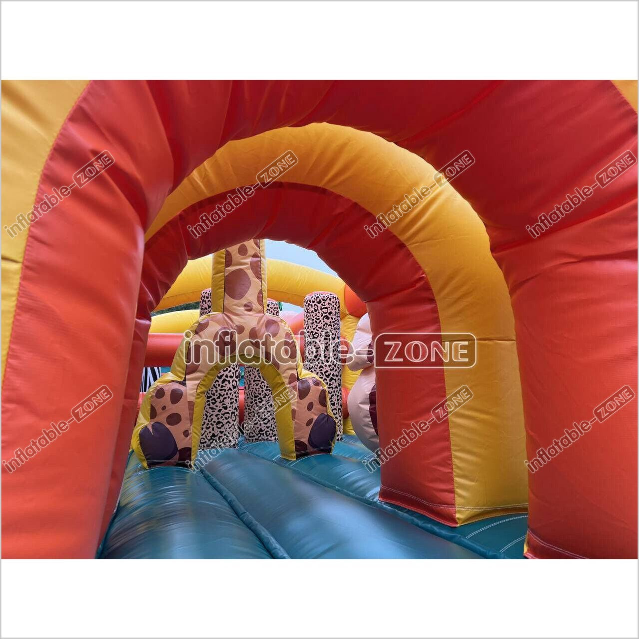 Commercial Kids And Adults Outdoor Inflatable Tropical Obstacle Course Playground Near Me - Inflatable-Zone