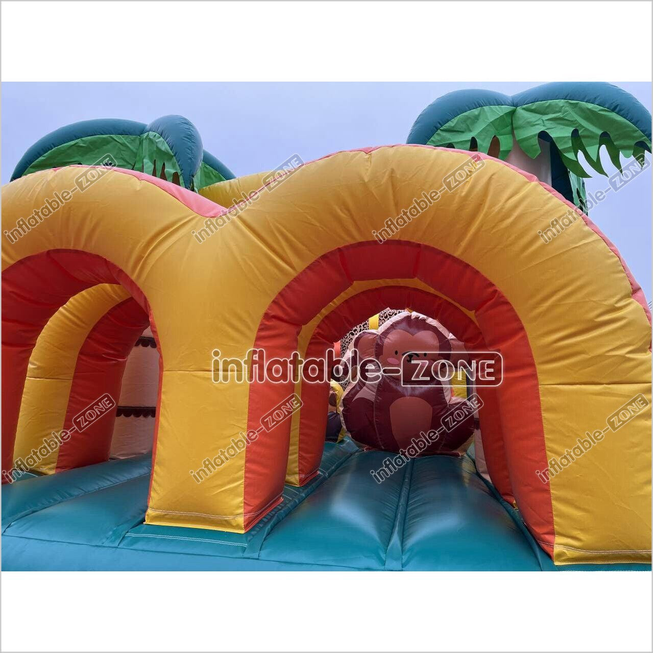 Commercial Kids And Adults Outdoor Inflatable Tropical Obstacle Course Playground Near Me - Inflatable-Zone